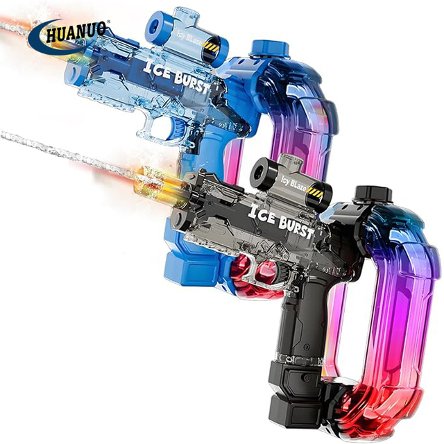 2Pack Powerful Automatic Water Gun with Led Light Electric Squirt Gun Electric Water Gun for Adults Kids