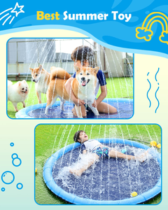 Alfombra de Juego Antideslizante de PVC Azul de 67 Pulgadas para Mascotas, Rociador para Perros, Juguetes para Exteriores, Productos de Baño, Accesorios para Perros Grandes, para Piscinas - Product Image 5