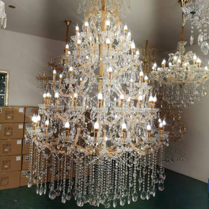 ECOJAS Luxury hotel banquet hall lampadario a led grandi luci fantasia soffitto cristalli lampadario moderno - Product Image 2