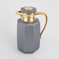Nouveau corps en plastique sans BPA or gris 1.0 litres flacon de revêtement en verre pot à vide arabe