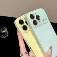 Coque de téléphone en verre trempé brillant pour iPhone 17 16 15 14 13 12 11 Pro Max, protection antichoc avec grande fenêtre pour objectif