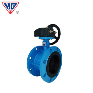 Vanne papillon en fonte ductile Shanghai Hugong D341X-16Q à joint souple, type à bride manuelle DN50 à DN700 pour eau, air et huile - Product Image 4