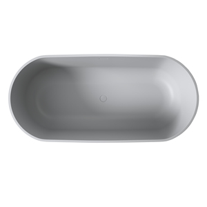 Baignoire en surface solide pour projet hôtelier, avec drain et trop-plein, pour baignoires isolantes thermiquement gris clair et hôtels - Product Image 3