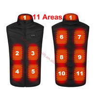 Uomo donna leggero sci caccia pesca 5 9 11 aree USB ricaricabile intelligente riscaldamento elettrico riscaldamento cappotto giacca gilet riscaldato