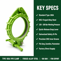 Pièces détachées pour camions pompe à béton d'occasion Type 180A, Raccord de serrage de tuyau, Pièces en fonte d'acier forgé pour machines, Vente en gros
