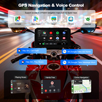 Écran Moto Portable à Dégagement Rapide 5,5 Pouces CarPlay Sans Fil Android Auto Écran Caméra 1080P Navigation GPS avec BSD