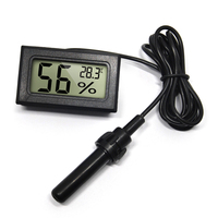 Termometer Higrometer Digital LCD RINGDER PT-2H Sensor Suhu Kelembaban Elektronik untuk Kulkas, Mobil, dan Penggunaan di Rumah