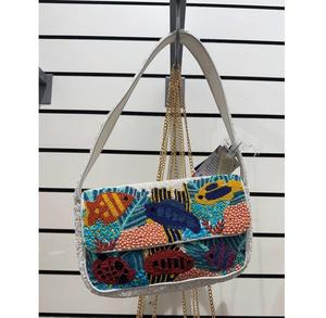 Hermoso bolso cruzado con bordado de cuentas de semillas de lujo con correa ajustable hecho a mano para un estilo atemporal - Product Image 2