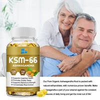 Capsules d'extrait d'ashwagandha végétalien VitaHall, soutient un système nerveux sain, herbe adaptogène, capsules d'ashwagandha KSM-66