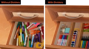 Bamboo Kitchen <strong>Drawer</strong> Divider Separators <strong>Organizers</strong> Expandable 4 Dividers <strong>Drawer</strong> <strong>Organizers</strong> for Kitchen - Product Image 4