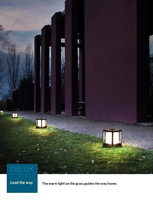 Lampe de poteau extérieure IP65 E27 DSLUX avec ampoule LED remplaçable, corps en aluminium et PC, MAX 40W, 3000K-6500K, éclairage pour jardin, clôture, portail, villa