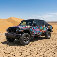 Kanopi Truk Gulung Miring Baja Galvanis Fastback Topper Tahan Air Tanpa Bor untuk Jeep Gladiator JT 2020-2025