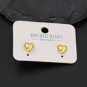 Boucles d'oreilles clous JXX en laiton plaqué or 24 carats, style Dubaï, bijoux tendance pour femmes, idéales pour les soirées - Product Image 4