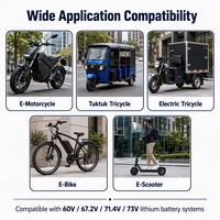 Pengisi Daya Baterai Li-ion 60V3A 67.2V79.8V dengan Proteksi Overcharge, Pengisi Daya Lithium untuk Skuter Listrik, Pengisi Daya Ebike