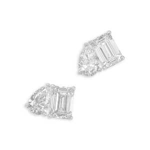 <span class=keywords><strong>Orecchini</strong></span> a lobo personalizzati con tre diamanti da laboratorio, <span class=keywords><strong>oro</strong></span> <span class=keywords><strong>vero</strong></span> 14K 18K, diamante sintetico certificato IGI - Product Image 3