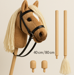 Juguete de peluche unisex transfronterizo con cabeza de caballo para jóvenes, muñeco de caballo de simulación con crin larga, peluche suave, regalo creativo para montar. - Product Image 1