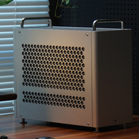 ZZEW B2Pro Mid Tower Micro ATX Aluminum Case Side Panel Window for Desktop Computer Supports Matx/Atx/Sfx Power Supply 240mm