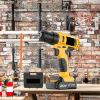 Perceuse sans fil 20V mini, tournevis électrique sans clé, outil de bricolage, moteur à balais à vitesse variable, alimenté par batterie, 30mm max, OEM 1
