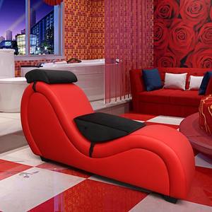 Dareko-Silla de cuero sintético en forma de S, sofá-cama de una plaza para hotel, apartamento o uso doméstico - Product Image 3