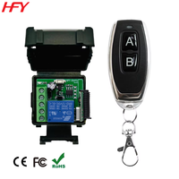 HFY HFY-KG07E Ricevitore RF con Codice di Apprendimento, Telecomando Universale a 2 Pulsanti, 315/433MHz, Portata 30m, Impermeabile, in ABS