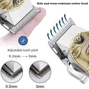 Professionnel Rechargeable Électrique Barber Tondeuse À Cheveux Corne Poignée 10W Puissance Tout En Métal Construction LCD Affichage Caractéristique De Sécurité - Product Image 4