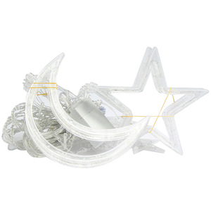 Guirnalda de Luces LED con Forma de Estrella y <span class=keywords><strong>Luna</strong></span>, <span class=keywords><strong>Precio</strong></span> de Fábrica, Decoraciones Navideñas para Exteriores, Cortinas para el Hogar, Año Nuevo - Product Image 6