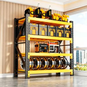 Tuochen Storage Rack Heavy Duty <b>Metal</b> Shelving <b>Unit</b> For Warehouse Garage Storage Organization 4 Tier Industrial Steel <b>Shelf</b> - Product Image 2