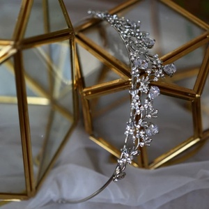 Couronne et diadème en strass cristal couleur argent, accessoires de cheveux de <span class=keywords><strong>mariage</strong></span>, diadèmes de mariée, couronne de cheveux, coiffe de <span class=keywords><strong>mariage</strong></span>, diadème <span class=keywords><strong>pour</strong></span> femme - Product Image 3