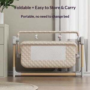 Cuna Eléctrica Multifuncional para Bebé, Plegable, de Tela de Felpa, Horizontal, Silla Mecedora, Cesta para Dormir Inteligente y Relajante para Recién Nacidos - Product Image 4