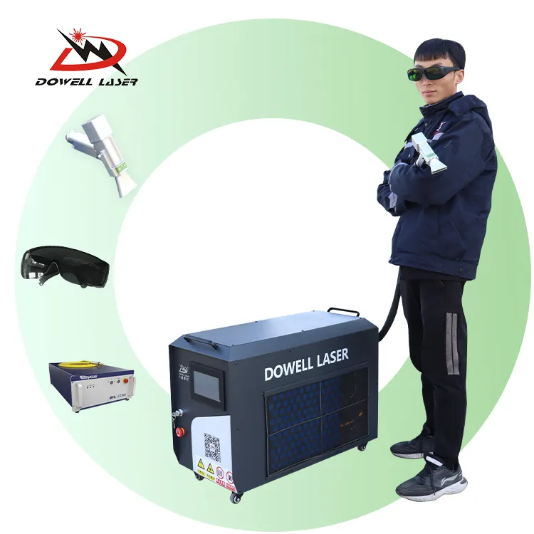 Industrial Portable 200 w 500 watt Rust Paint Removal Application Fibre Laser Cleaning Machine