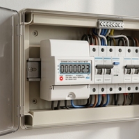 Medidor de Energía Monofásico HUZI DDS6682 para Riel DIN, Clase 1.0 de Precisión, 80A Máx., MODBUS-RTU, a Prueba de Manipulaciones, Carcasa de PC Ignífuga, Pantalla LCD
