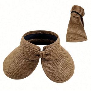 Sombreros de Paja para Mujer al por Mayor, Sombreros de Paja con Visera Ancha de 13 cm para el Sol, Ideales para la Playa en Verano - Product Image 4
