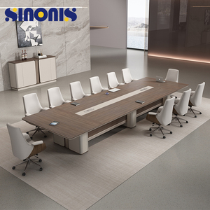 Sinonis High-end Modern Extendable Customized Wooden Office Furniture Set Executive Manager Desk Side Cabinet One-stop Matching - Product Image 4