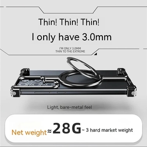 Custodia personalizzata per telefono cellulare magnetica in metallo senza cornice in alluminio con supporto ad anello invisibile <span class=keywords><strong>Cover</strong></span> antiurto per <span class=keywords><strong>Samsung</strong></span> S24 23 Ultra - Product Image 6