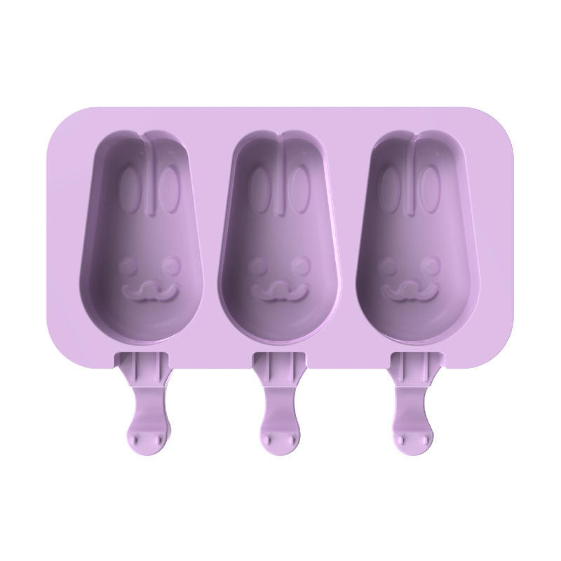 3-piece rabbit ice cream mold