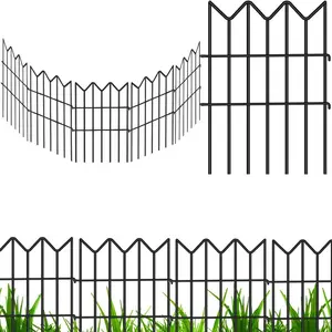 철 안뜰 울타리 동물 방어 장벽 정원 장식 잔디, 채소밭, 금속 소 울타리