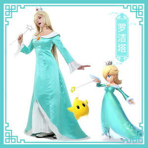 Gran oferta <span class=keywords><strong>princesa</strong></span> Rosalina Cosplay Super <span class=keywords><strong>Mario</strong></span> vestido verde Halloween reina carnaval fiesta para niña adulta - Product Image 4