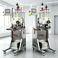 Machine de capsulage automatique à tête unique, faible entretien, haute précision, pour bouteilles de shampoing, lotion, lessive liquide