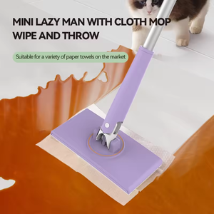 Mopa giratoria 2 en 1 manos libres al por mayor, con toalla para la cara y mopa plana para suelo, ideal para los que buscan comodidad. - Product Image 2