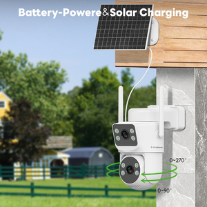 Cámara PTZ DE SEGURIDAD IP con dos lentes duales, tarjeta SIM, almacenamiento en la nube, seguimiento automático para uso en exteriores, AOV, AOR, 4G, CCTV solar, 2 cámaras, DZ - Product Image 5
