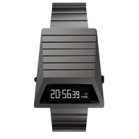 Jam Tangan Sport Digital LED Gaya Retro Punk Pria 2025 Casing Baja Tahan Karat Tahan Air Desain Vintage Computron Fitur Alarm