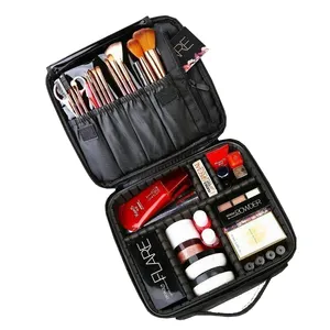 New Professional Toiletry Bag <strong>Makeup</strong> Train <strong>Case</strong> <strong>Brush</strong> Holder Cosmetic Bag <strong>Makeup</strong> Artist Organizer Women Travel Make Up <strong>Cases</strong> - Product Image 2