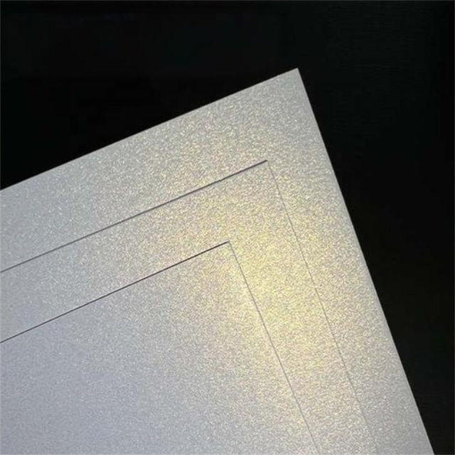 A3/A4/A5 Double-Sided Coated Specialty Paper Board with Pearl Embossed Finish for Luxury Packaging Promotion Grocery Exhibition