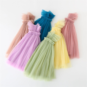 Robe de fille en Tulle à manches évasées pour enfant en bas âge, Logo personnalisé RTS - Product Image 2