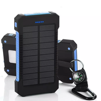 Batterie externe portable ultra-mince 10000 mAh à double port de charge rapide, étanche, solaire, ODM/OEM 2025 pour téléphones portables et ordinateurs portables