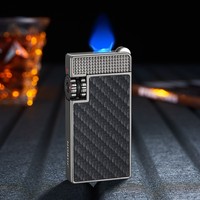 Briquet vintage en métal coupe-vent au design classique avec meule à silex, rechargeable au gaz butane, cadeau pour homme