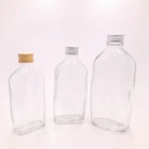 OSHOW-botella vacía de cristal cuadrada, botella de vidrio para bebidas frías, 120ml, 160ml, 250ml