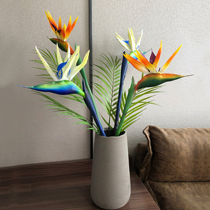 Décoration d'intérieur : Fleurs artificielles d'oiseau de <span class=keywords><strong>paradis</strong></span>, plantes en plastique réalistes au toucher naturel pour la remise des diplômes - Product Image 3