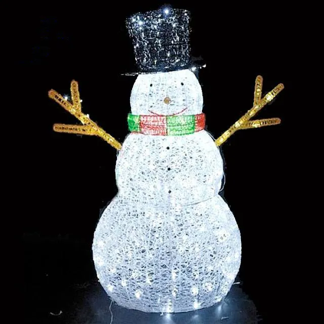 High Quality Durable Outdoor Light Up Snowman Indoor/outdoor Led Light Christmas Snowman Decoration
