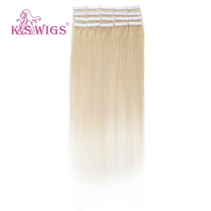 K.SWIGS Nouvelle Arrivée Extensions à Bandes Adhésives Invisibles 100% Cheveux Chinois Vierges Remy Double Drawn Soyeux Trame Simple Durables - Product Image 5
